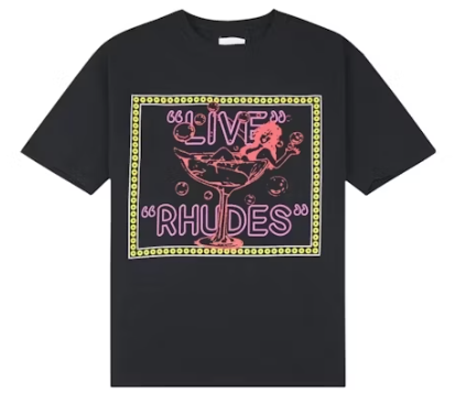 Rhude Live Rhudes Tee Vintage T-Shirt Black