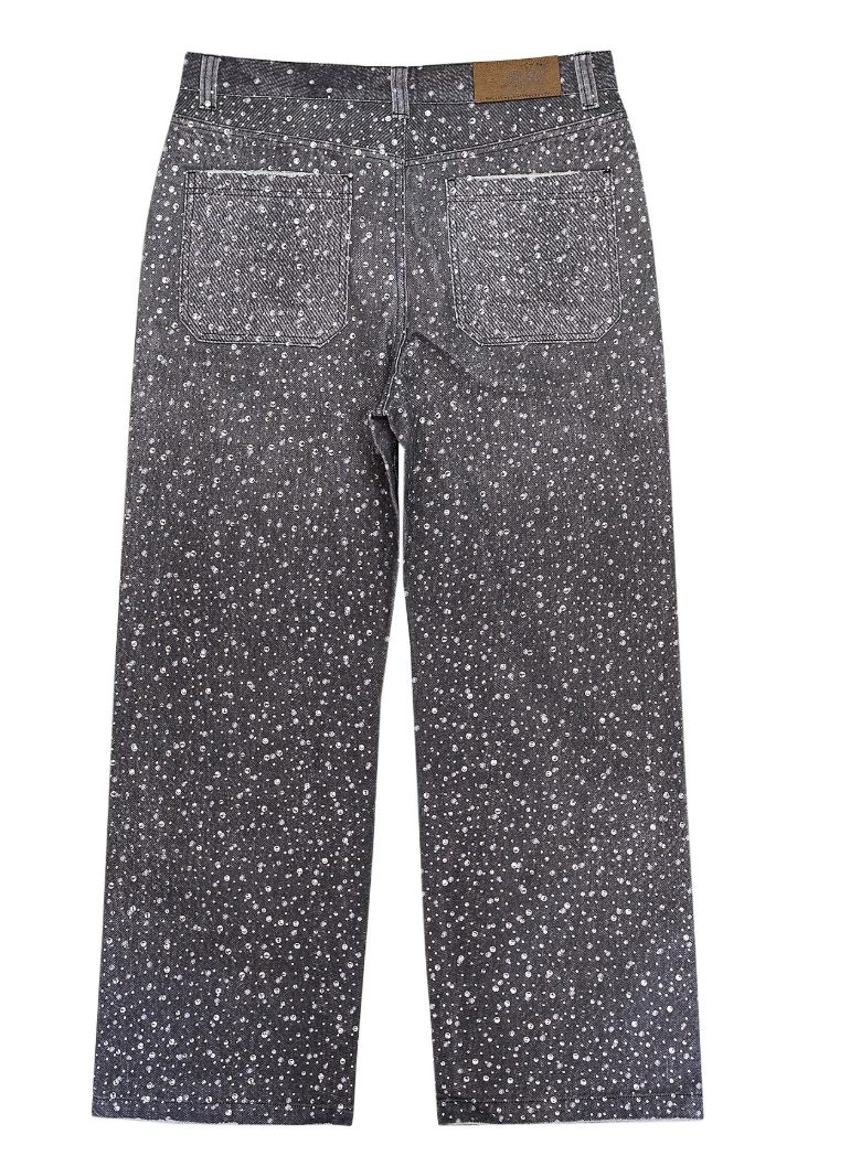 Birth Of Royal Child Diamond Denim Straight-Fit Jeans Black