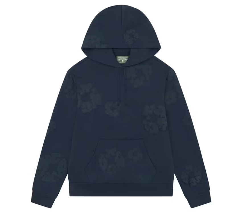 Denim Tears Mono Cotton Wreath Hoodie Navy