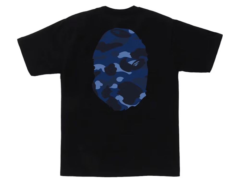 BAPE Color Camo Big Ape Head Tee Black/Navy