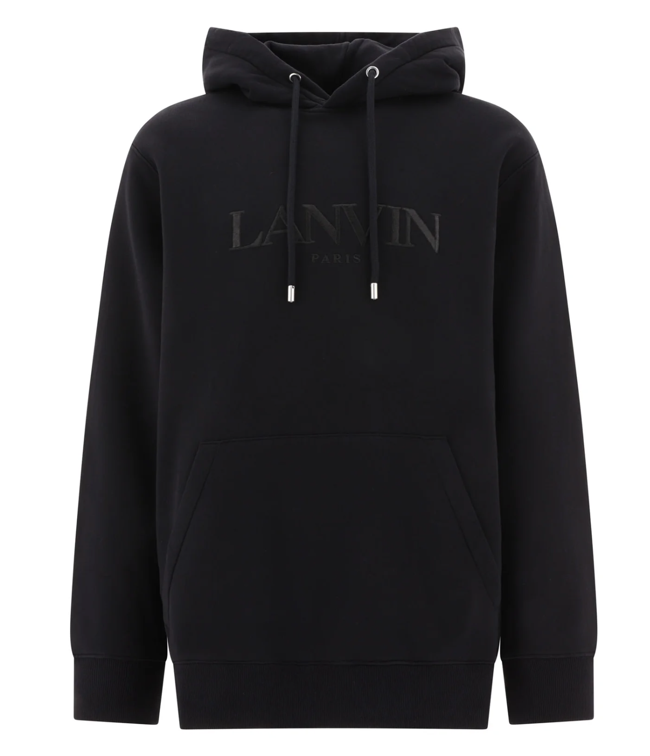 Lanvin Embroidered Logo Hoodie Black