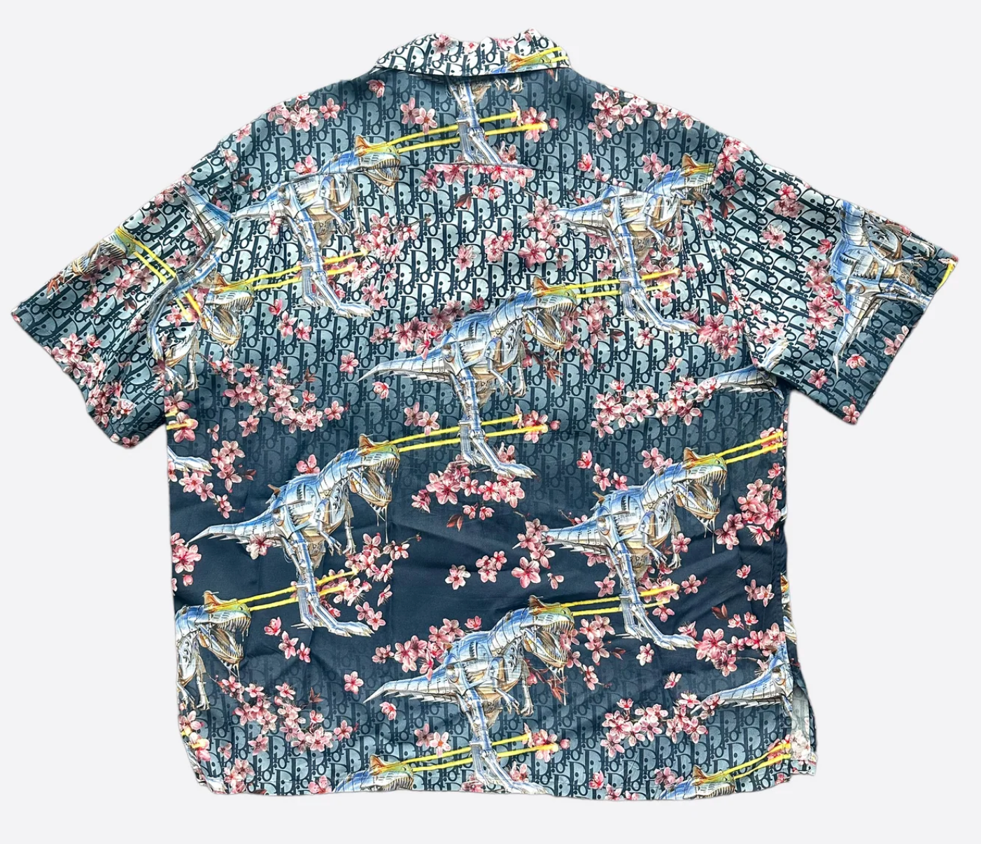 Dior Sorayama Oblique Dinosaur Button Up Shirt