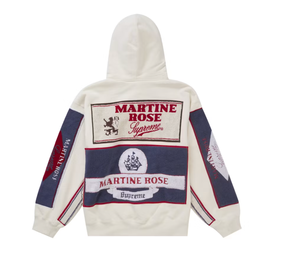 Supreme Martine Rose Towel Zip Up Hooded Sweatshirt White