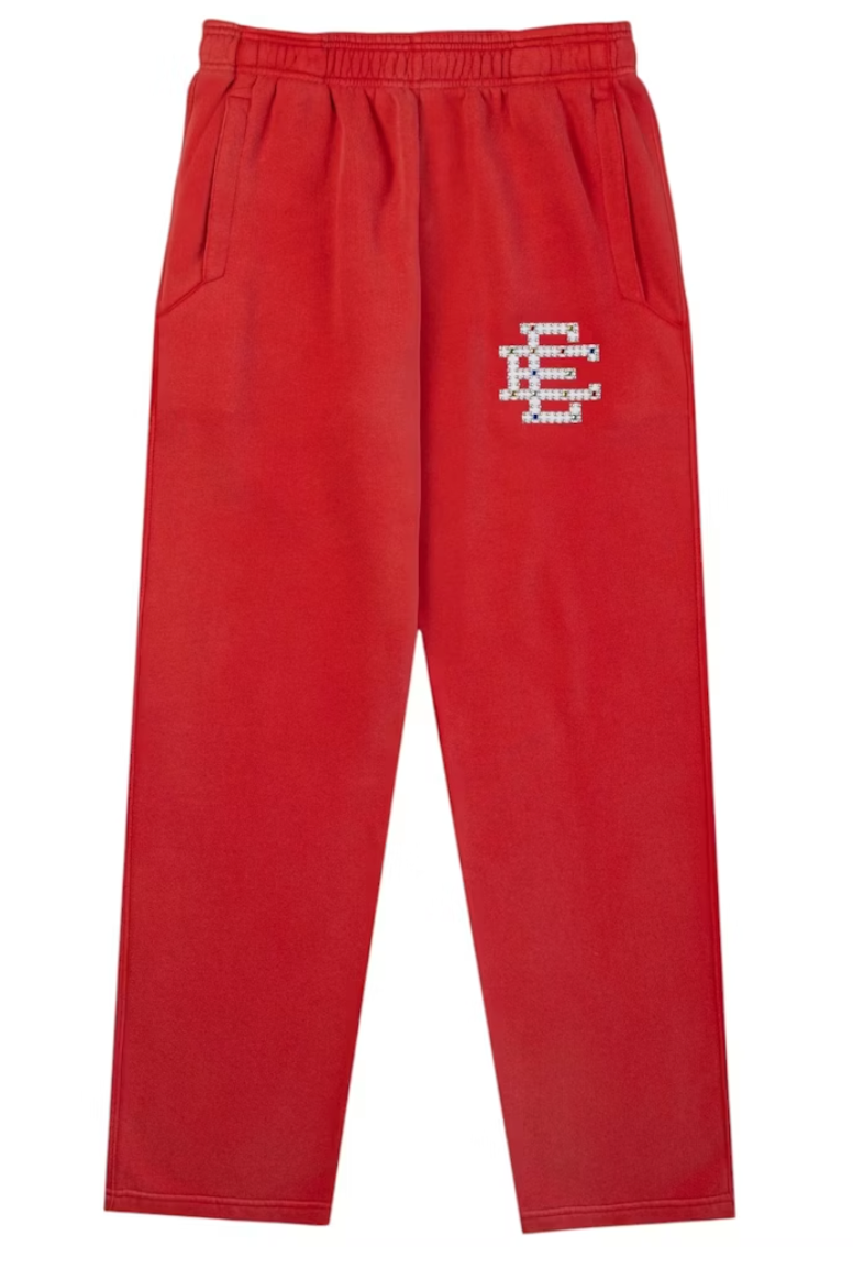 Eric Emanuel EE Basic/Core Studded Hoodie & Sweatpant Red