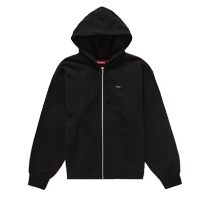Supreme Small Box Zip Up Hooded Sweatshirt (FW24) Black