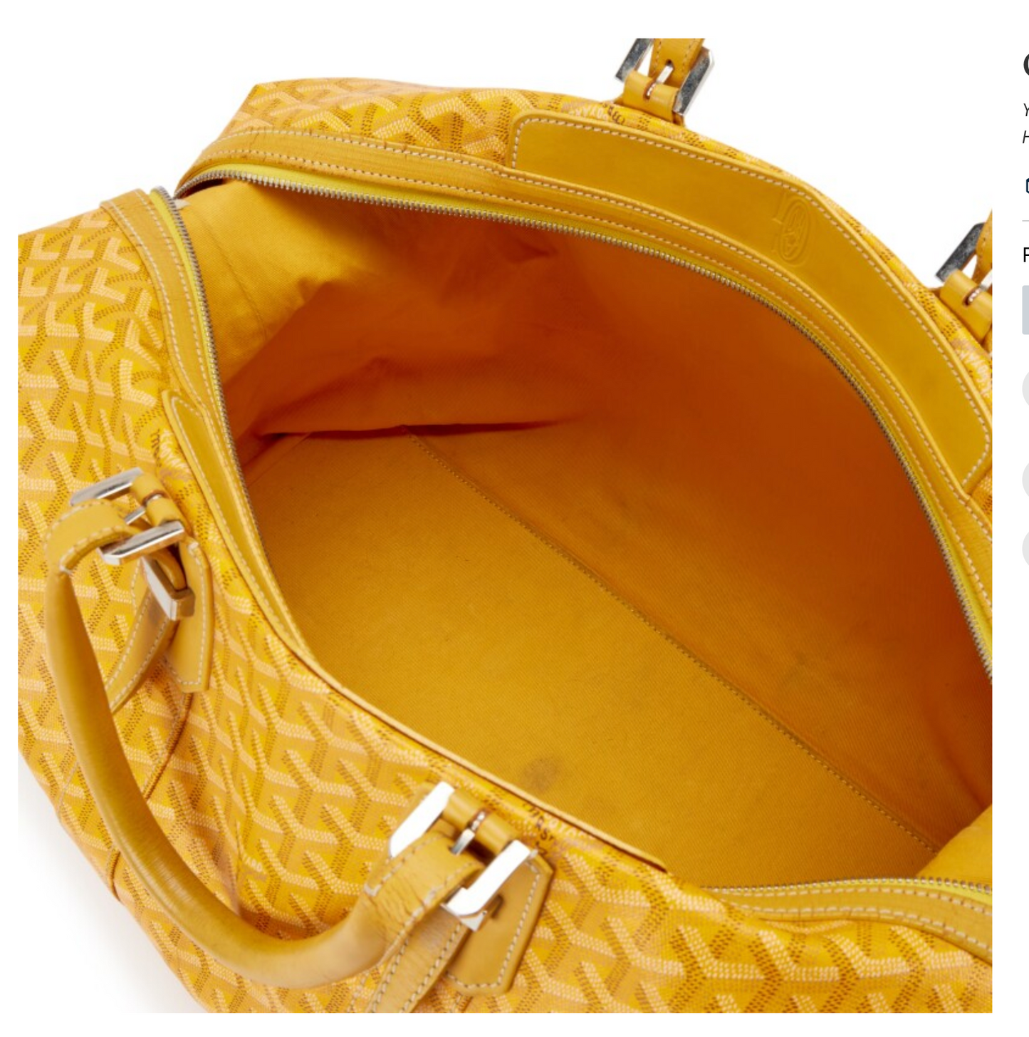 Goyard Boeing 55 Duffle Bag Yellow