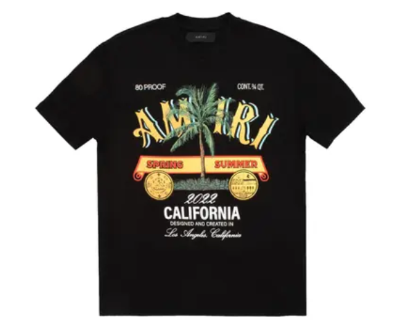 Amiri Rum Label Tee Black