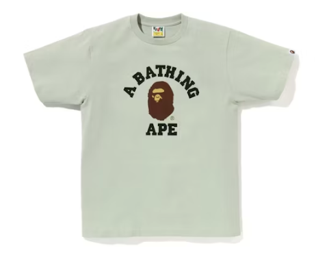BAPE Pigment College Tee Green