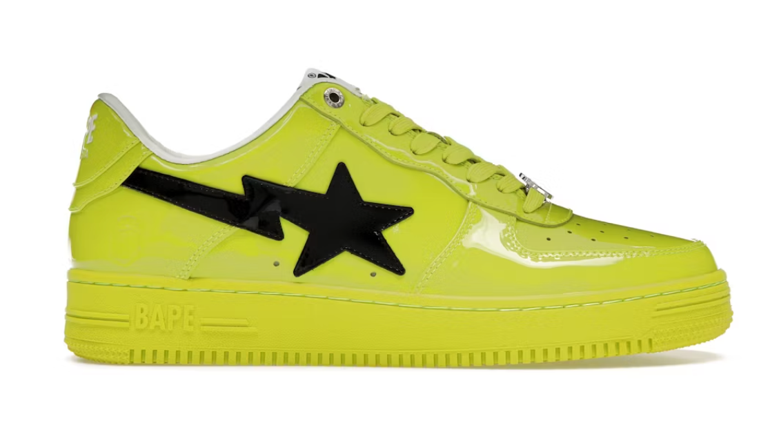A Bathing Ape Bape Sta #2 Yellow Patent