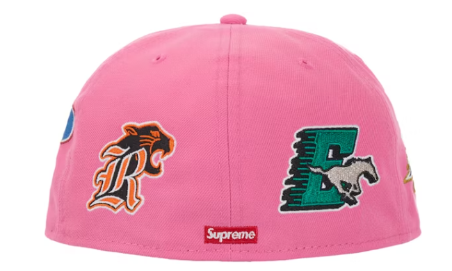 Supreme Mascots S Logo New Era 59Fifty Fitted Cap Pink