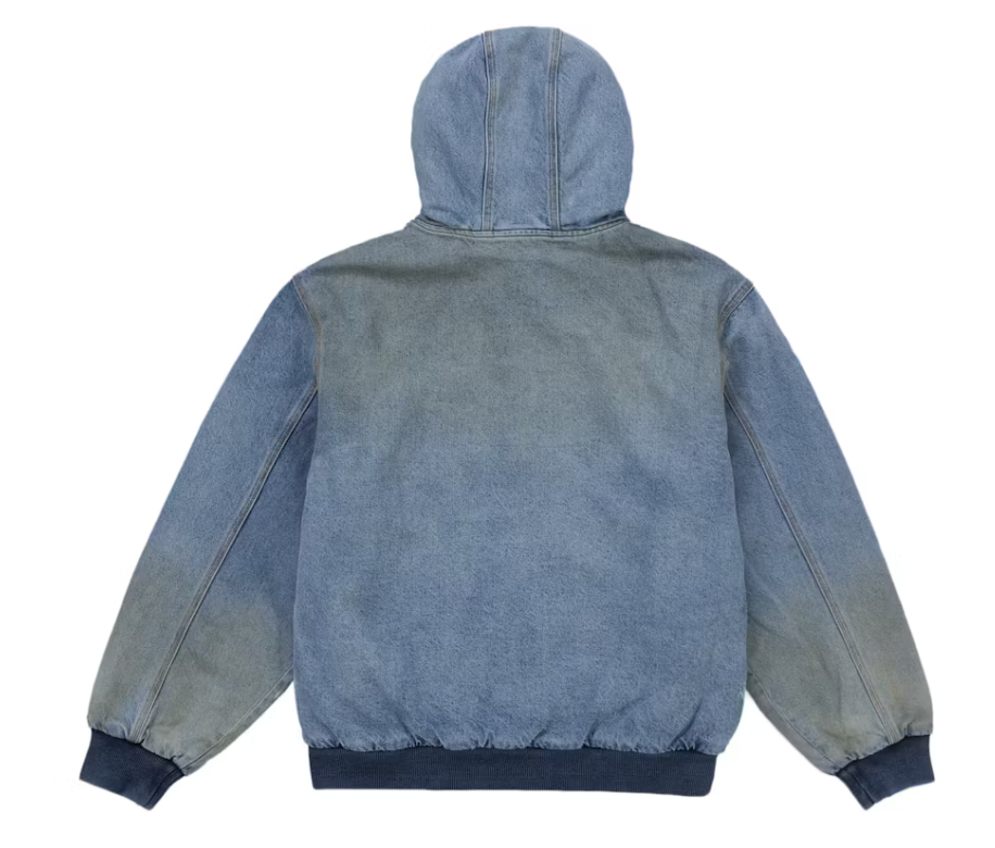 Supreme Reflective Arc Hooded Work Jacket Denim