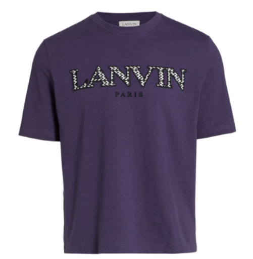 Lanvin Curb Logo T-Shirt Purple