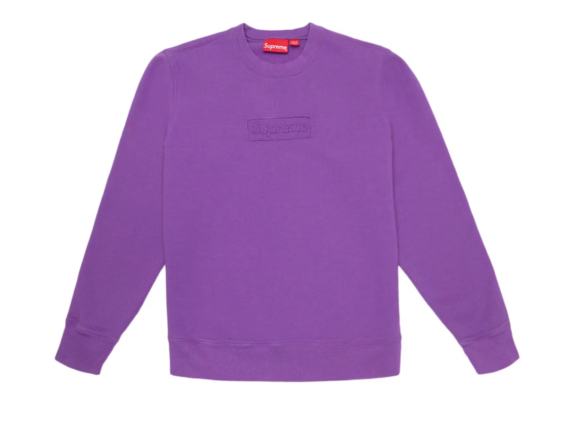 Supreme Cutout Logo Crewneck Violet