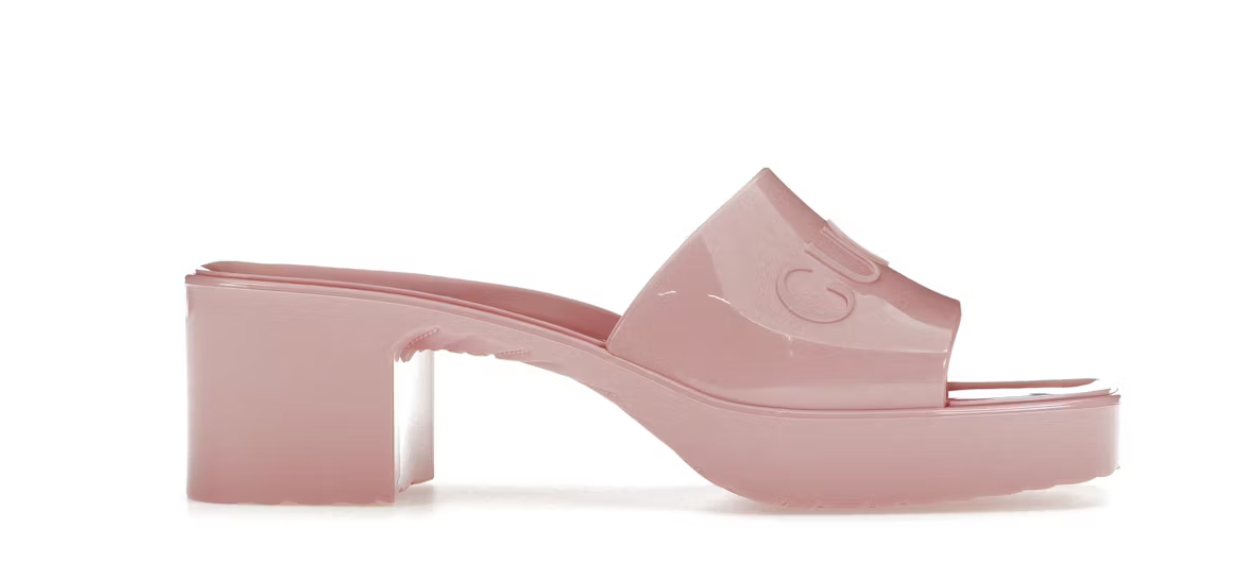 Gucci 60mm Slide Sandal Pink Rubber