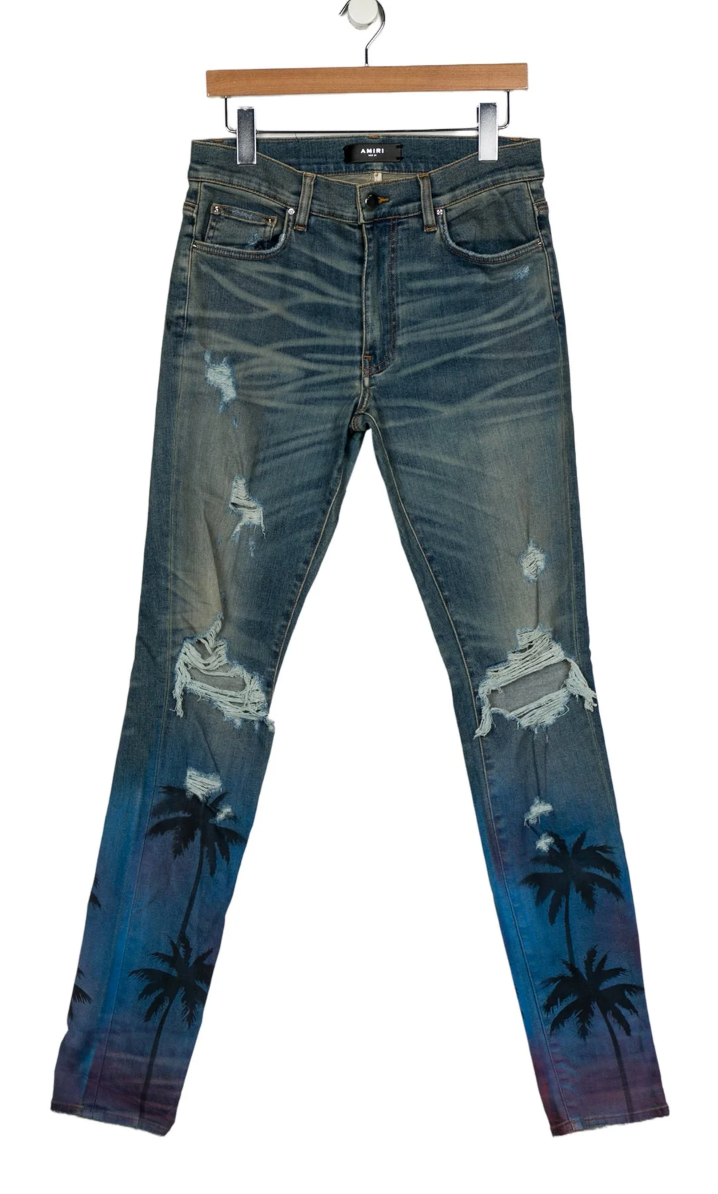 Amiri Sunset Palm Tree Jeans