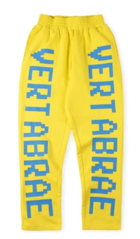 Vertabrae Double Logo Sweatpants Yellow