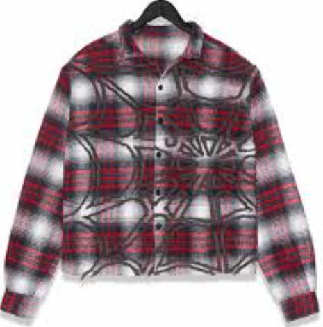Vale Forever Web Flannel Black Red