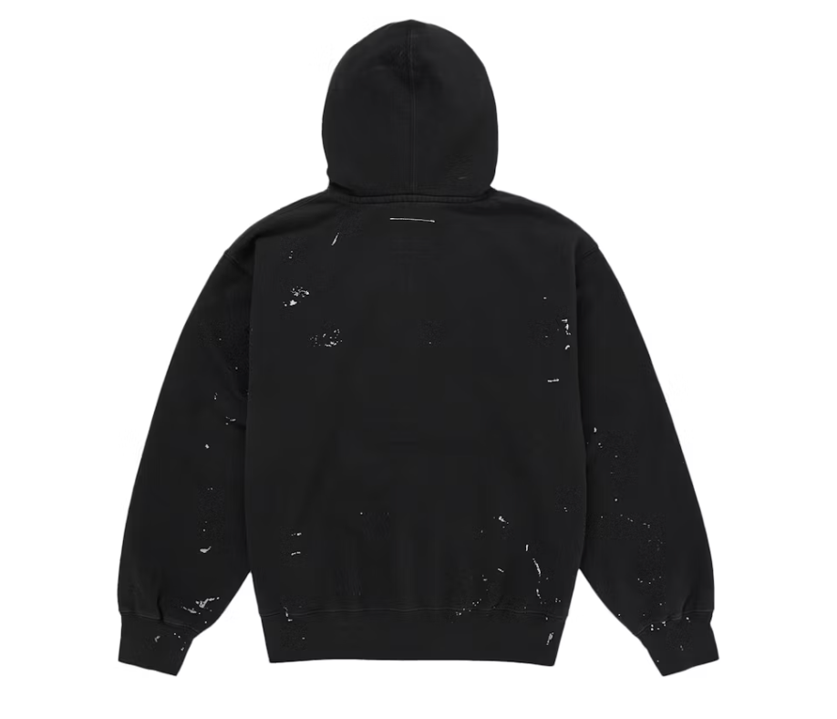 Supreme MM6 Maison Margiela Box Logo Zip Up Hooded Sweatshirt Black