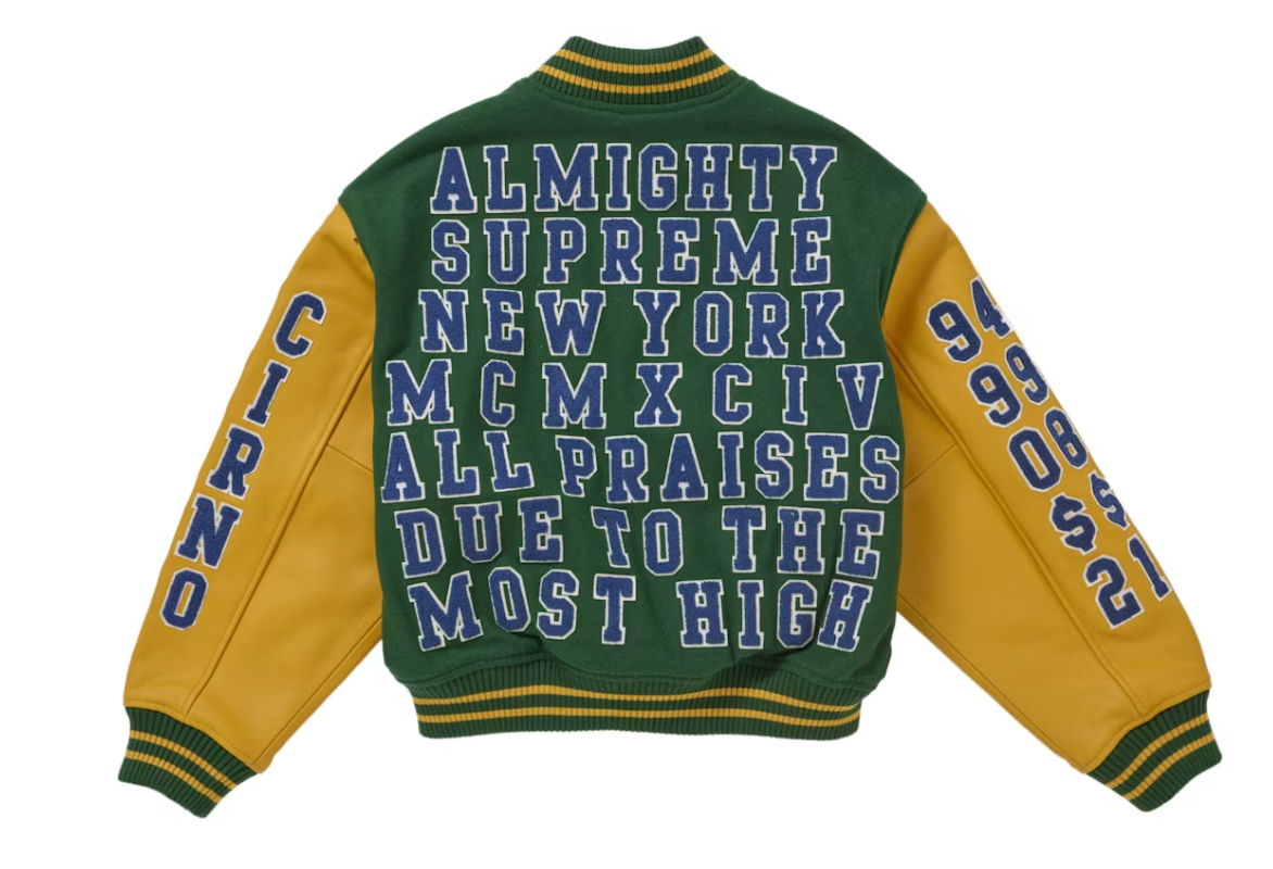 Supreme Praises Varsity Jacket Green