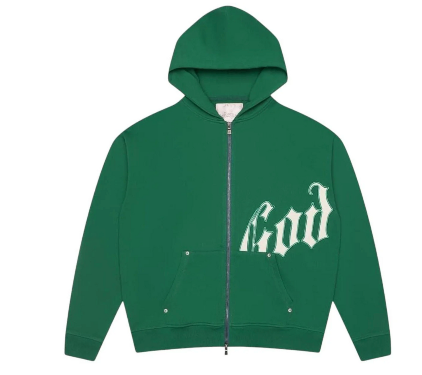 Godspeed OG Logo V2 Zip Up Hoodie Green White