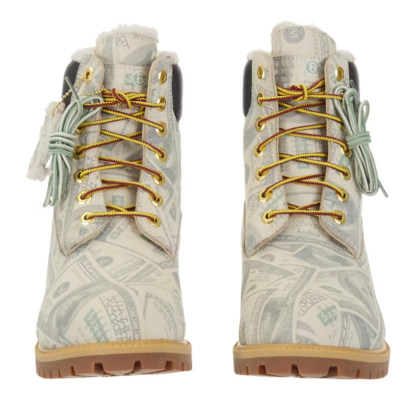 Timberland 6" Premium Waterproof Boot Supreme x MM6 Maison Margiela $100 Bills