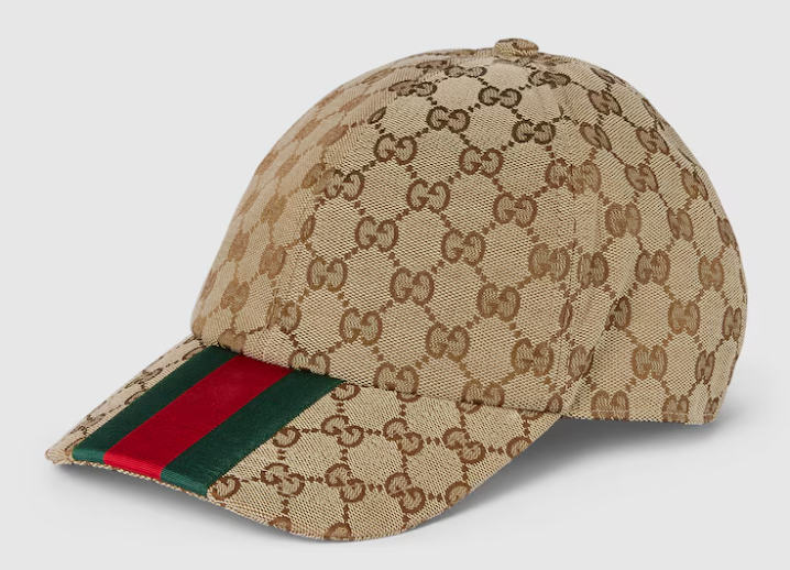 Gucci GG Canvas Baseball Hat Beige Ebony