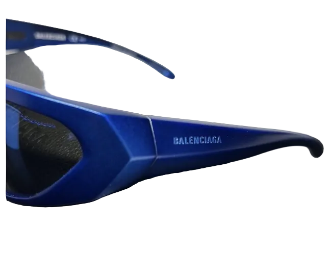 Balenciaga Runway Blue Aluminum Sunglasses