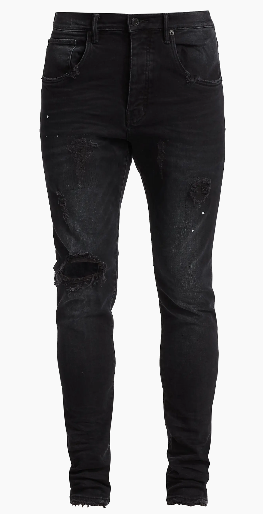 Purple Brand P002 Over Spray Black Repair Jeans