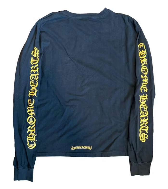 Chrome Hearts Yellow Print L/S T-shirt Black