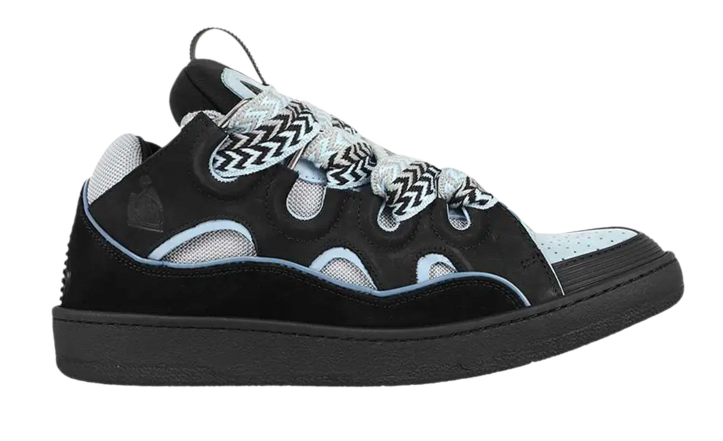 Lanvin Curb Sneakers Black Light Blue