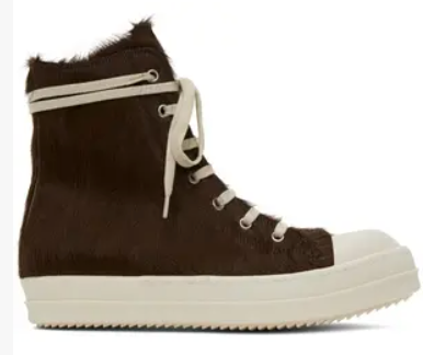 Rick Owens Lido High Brown Fur Milk