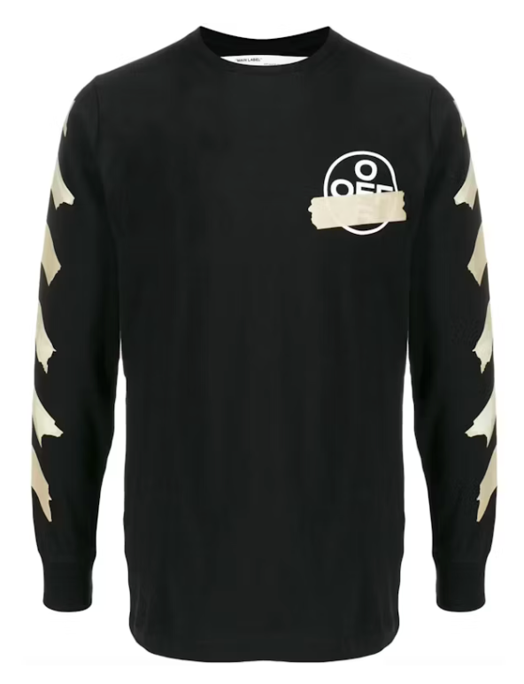 OFF-WHITE Tape Longsleeve T-Shirt Black