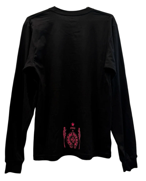 Chrome Hearts Foti Logo Long-Sleeve T-Shirt Black/Pink
