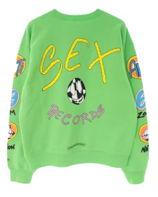 Chrome Hearts Matty Boy Sex Records Crewneck Sweatshirt Citrus