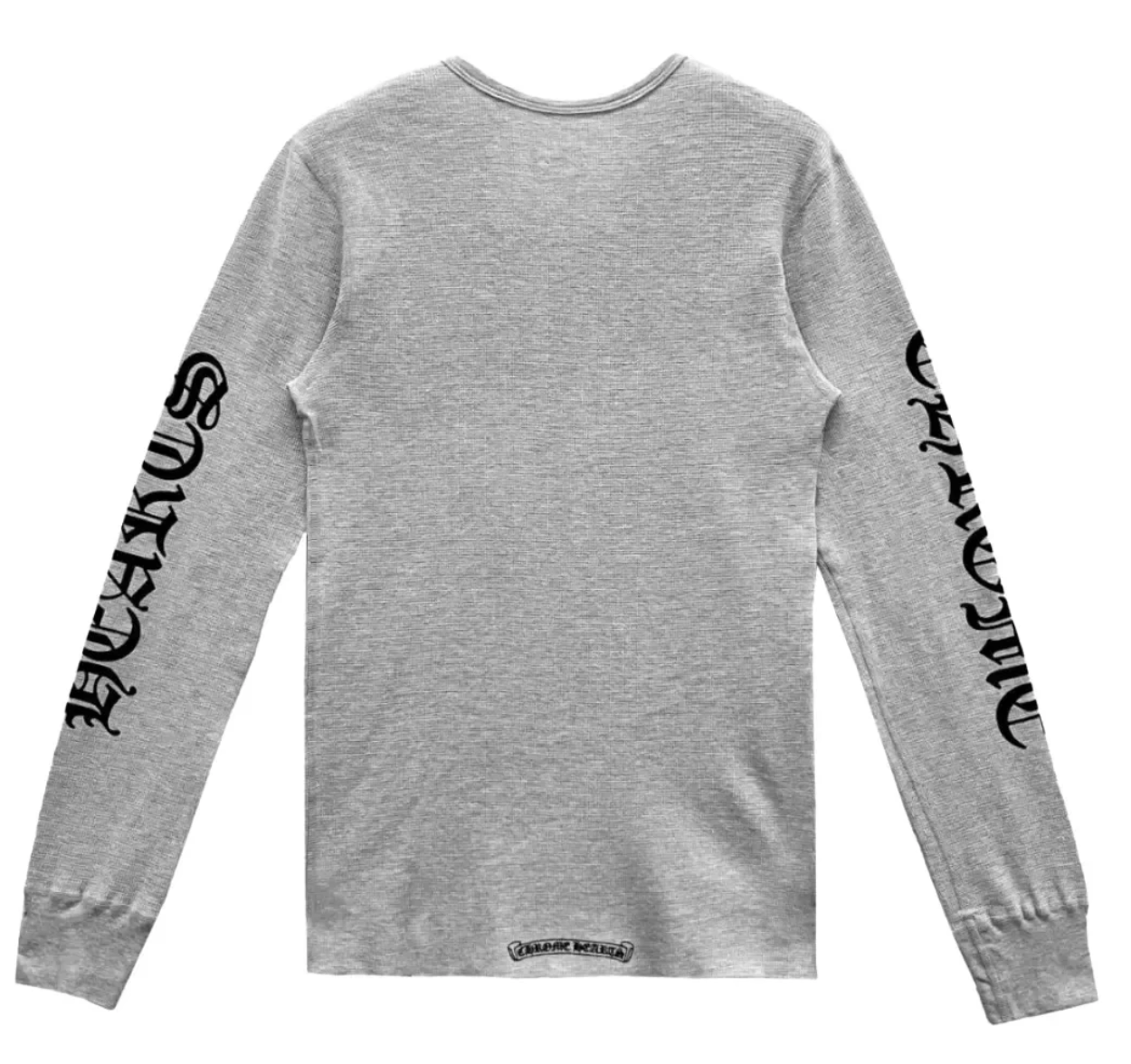 Chrome Hearts Scroll Logo Long-Sleeve Thermal T-Shirt Grey