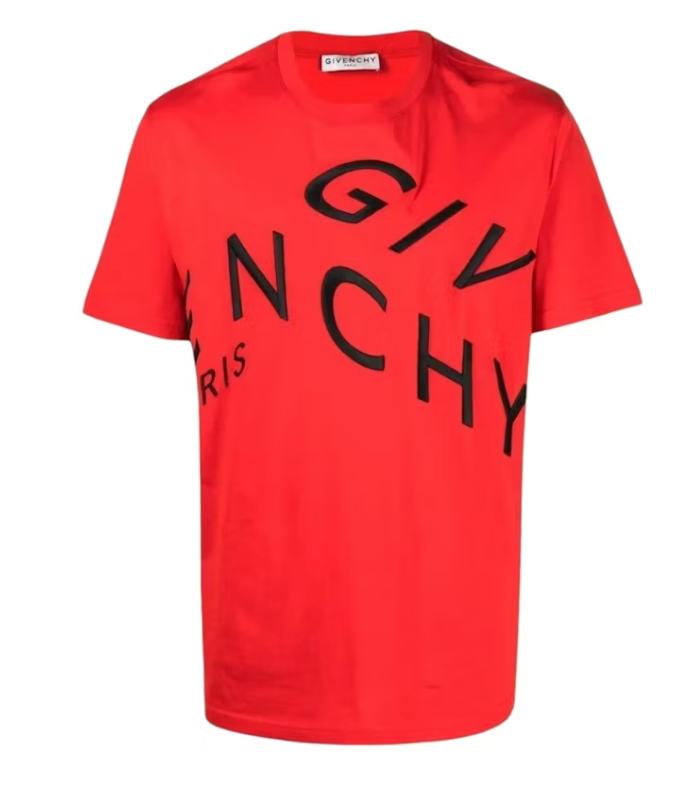 Givenchy Refracted Embroidered Logo Oversized T-Shirt Red