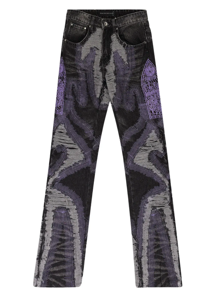 Who Decides War Techno Straight Fit Jeans Black