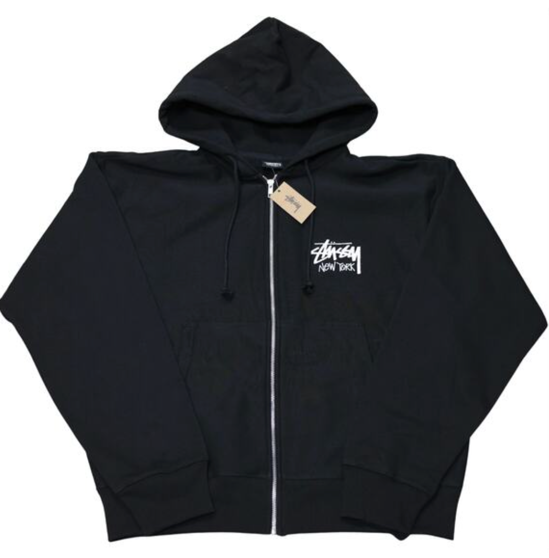 Stussy Stock New York Zip Hoodie Black