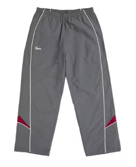 Supreme Contrast Piping Track Jacket & Pants Set Grey