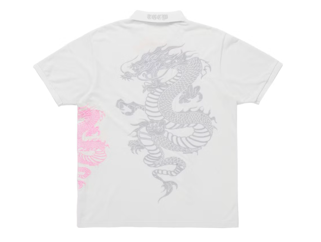Supreme The Great China Wall Dragon Polo White