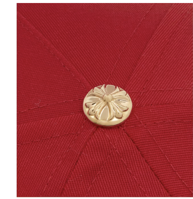 Chrome Hearts CH Gold Button Hat Red/Yellow
