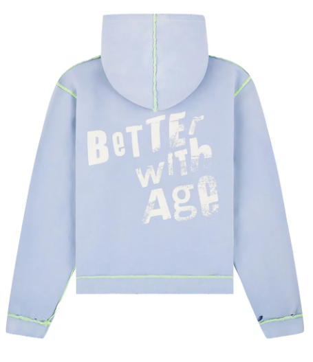 Better With Age Flaming Passion Hoodie Blue