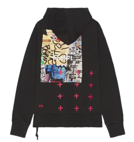 Ksubi Kulture Kash Logo Hoodie Faded Black