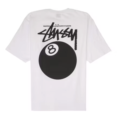 Stussy 8 Ball Tee White