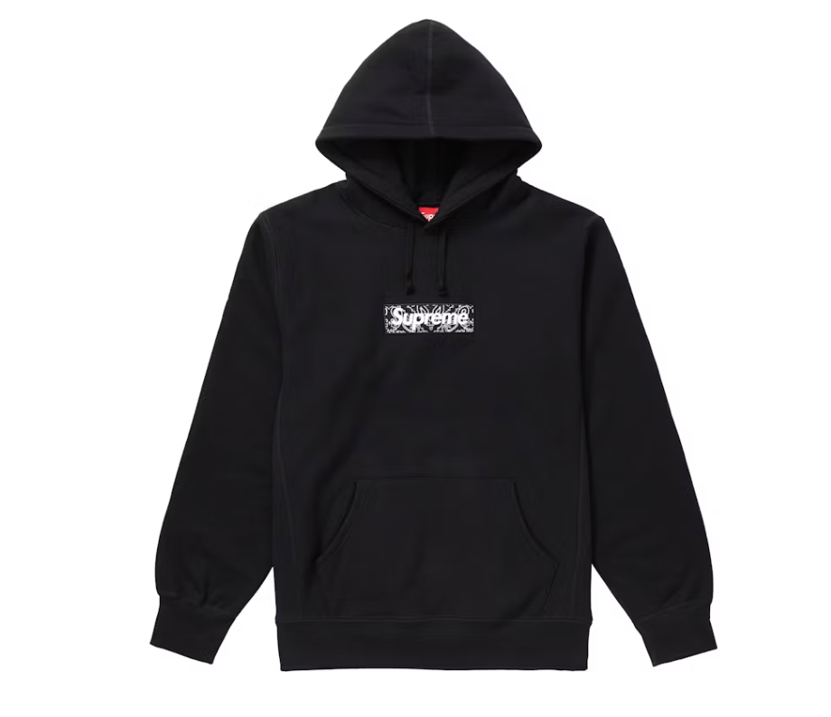 Supreme Bandana Box Logo Hooded Sweatshirt Black