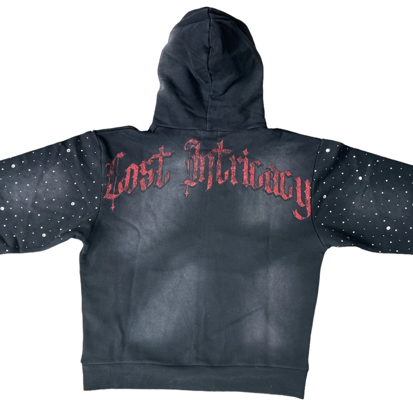 Lost Intricacy Evil Wing Zip-Up Hoodie Black