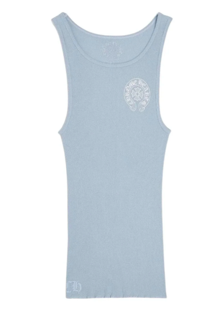 Chrome Hearts Baby Blue Rib Tank Blue