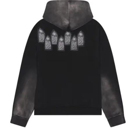 Who Decides War Faded Hooded Pullover Coal