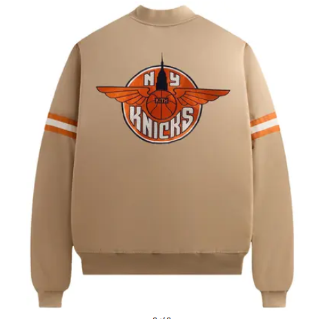Kith x New York Knicks Wings Satin Bomber Jacket Stock