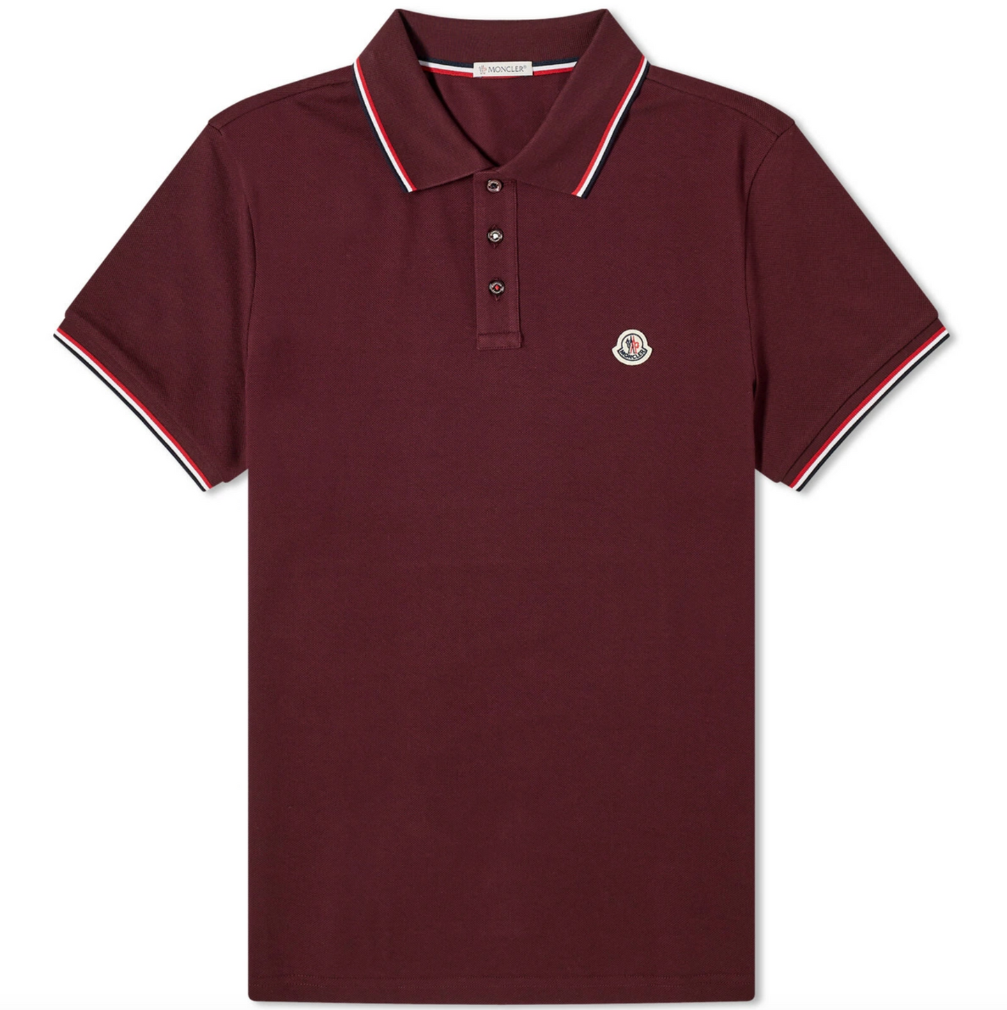 Moncler Classic Logo Polo Shirt Burgundy